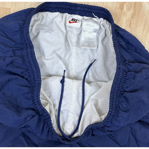 Vintage 90s Nike Sweatpants / Track pants / Navy Blue / Size Large - Picture 6 of 7